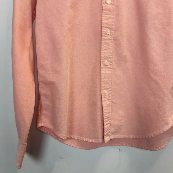 Rugby Ralph Lauren OCBD Button Down Shirt Orange Size 2 - Picture 5 of 13